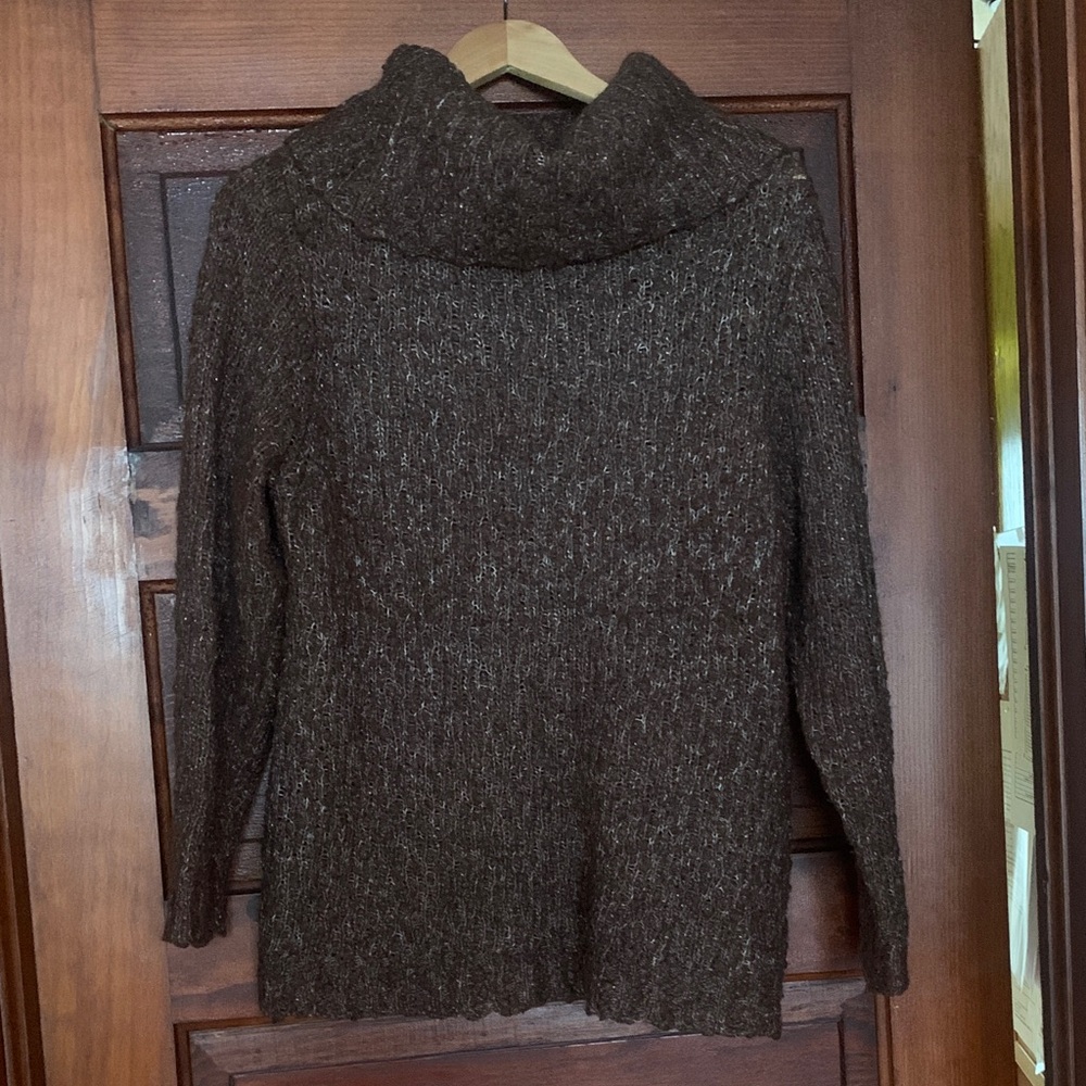 Kate Hill Brown Cowl Neck Sweater